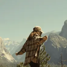 Woman in the mountains