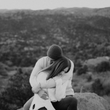 A man and a woman hugging each other