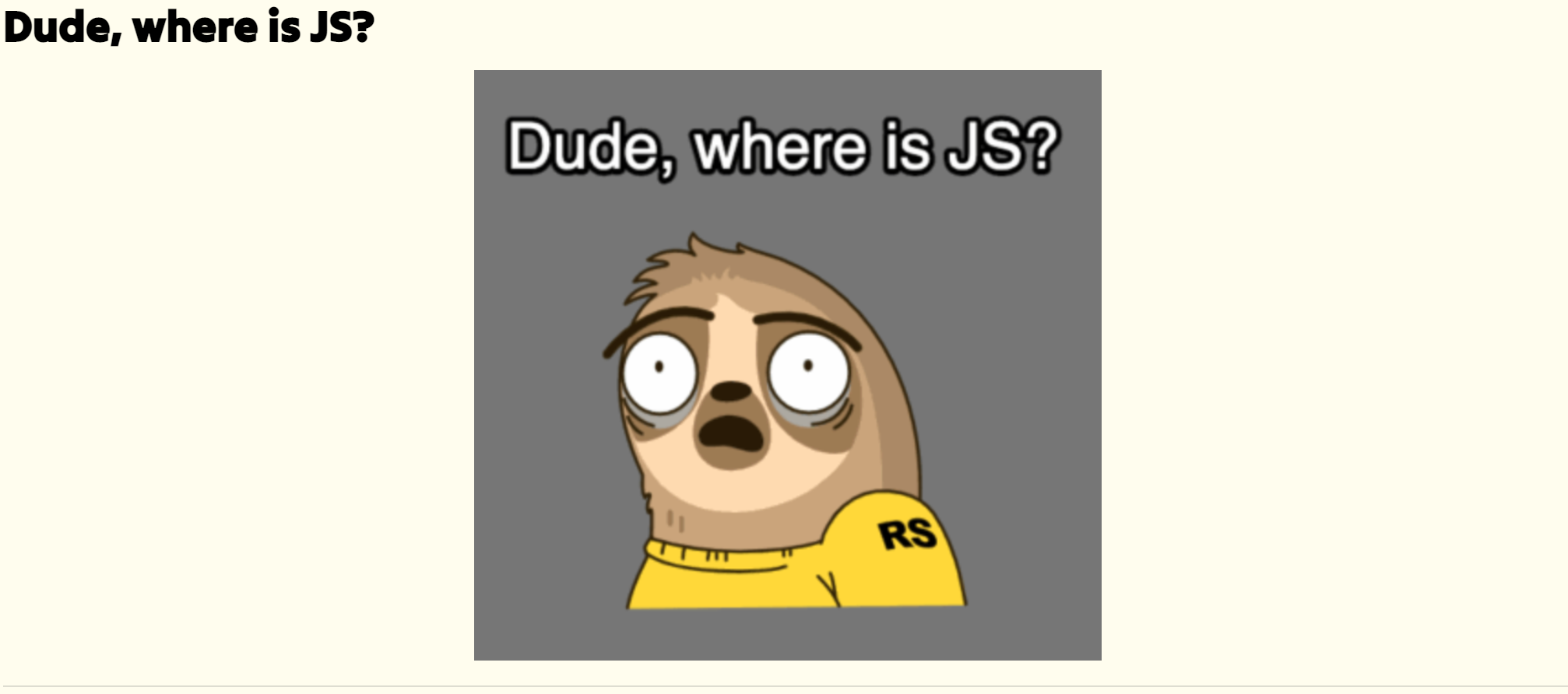 Main page of a project